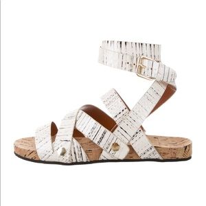 Rebecca Minkoff Tristen Snakeskin Sandals